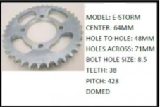 Big Boy Velocity Back Sprocket 38 Teeth