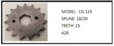 Big Boy Velocity Front Sprocket 15 Teeth